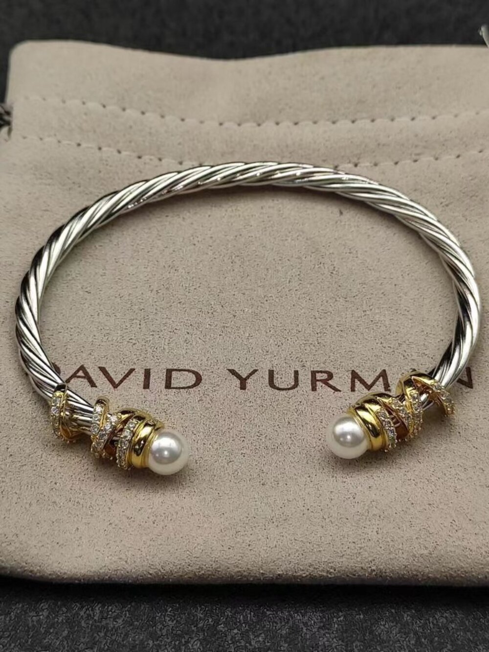 ๐๐๐David Yurman 4mm pearl-wrapped bangle - Picture 7 of 8